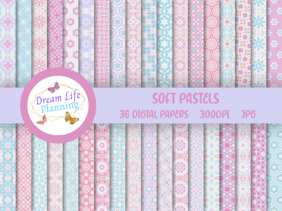 Download Soft Pastels Digital Papers - Pastels digital papers Collection