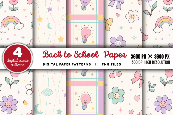 Download Back to School Paper Pattern 5 - Back to school paper Collection