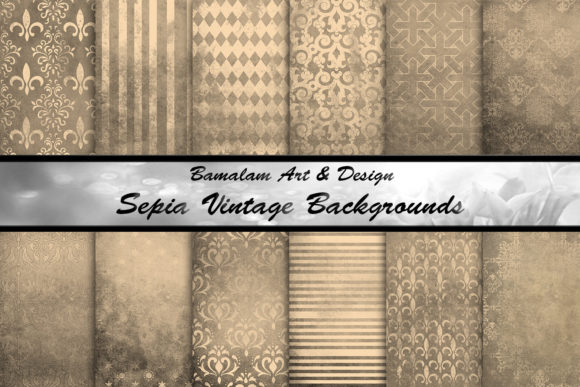 Download Sepia Vintage Patterned Backgrounds - Patterned Collection