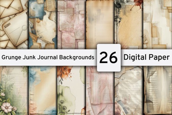 Download Grunge Junk Journal, Digital Backgrounds - Digital backgrounds Collection