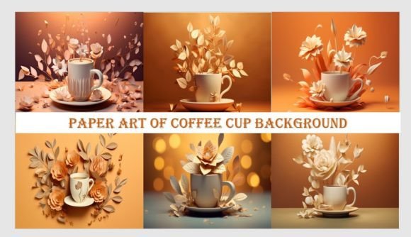 Download Paper Art of Coffee Cup Background - Coffee Collection