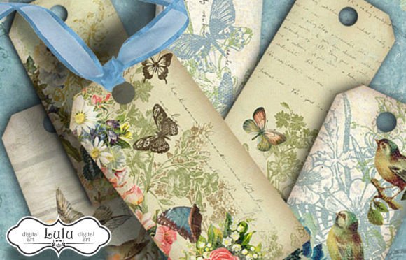 Download Vintage Spring Tags and Circles - Spring Collection