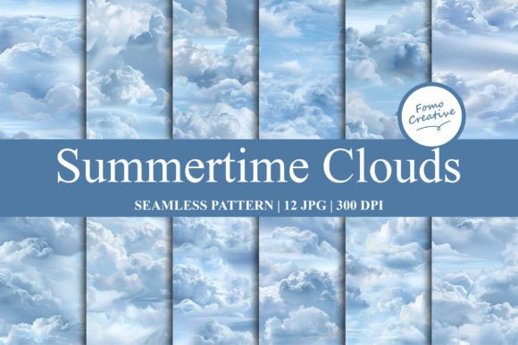 Download Summertime Clouds Seamless Pattern - Premium Resources