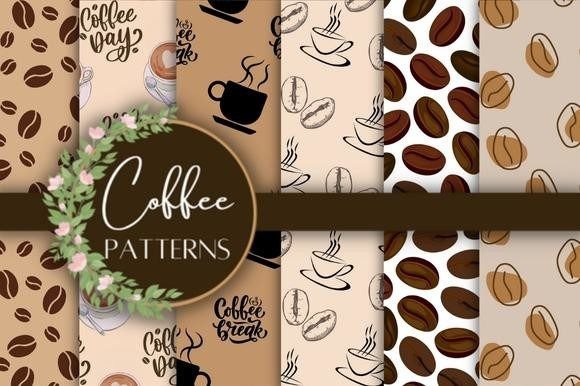 Download Coffee Patterns Wallpaper Digital Paper - Coffee Collection