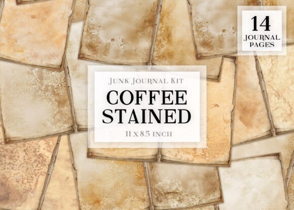 Download Coffee Dyed Junk Journal Pages - Coffee Collection