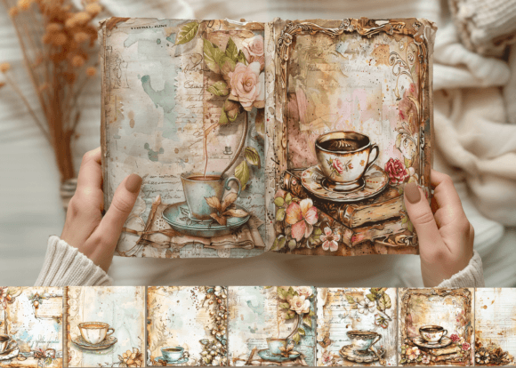 Download Vintage Coffee Junk Journal Paper - Coffee Collection